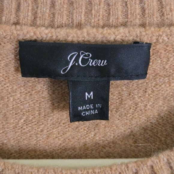 J.Crew Gemstone Super Soft Yarn Crewneck Sweater Heather Acorn Alpaca Size M - Picture 5 of 6